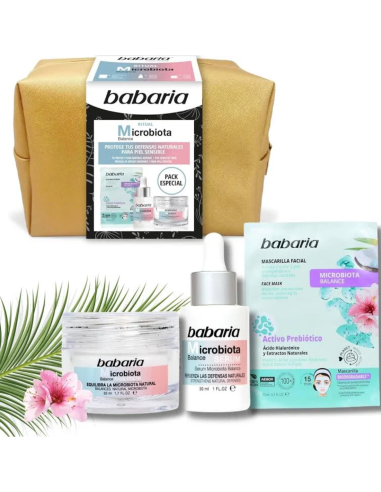 Neceser Babaria Microbiota crema sérum mascarilla | Pack facial