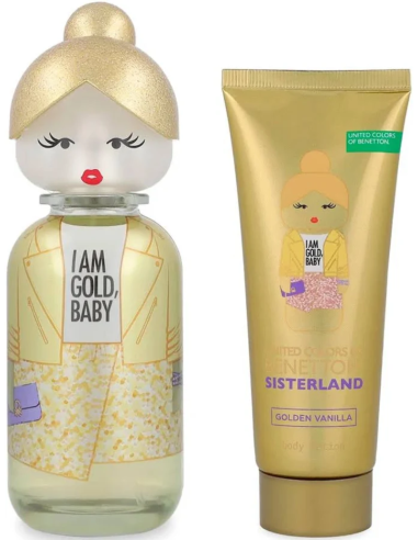Estuche Benetton Sisterland Golden Vainilla 80 ml + body milk | Regalo mujer