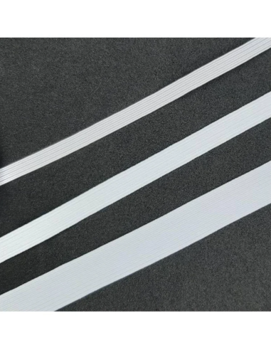 Elástico blanco plano por metros | Varias medidas para costura
