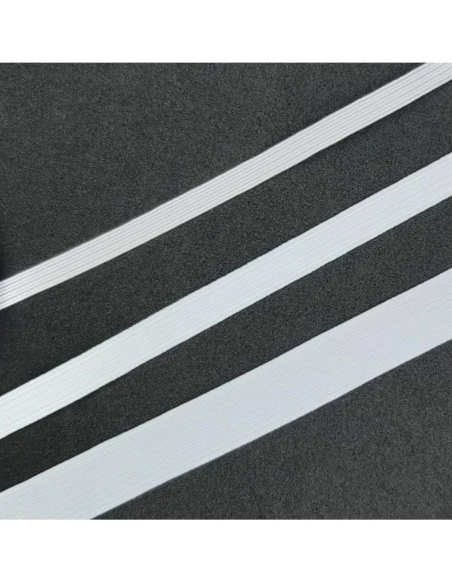 Elástico blanco plano por metros | Varias medidas para costura