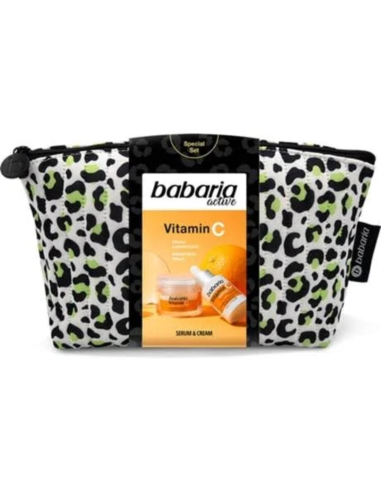 Babaria Active Set Vitamina C sérum y crema | Neceser animal print