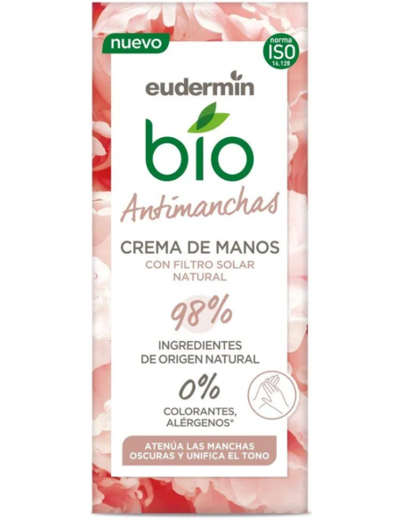 Eudermin Bio crema de manos antimanchas SPF | 98% natural