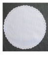 Aplique Redondo Punto de Cruz Blanco 75 mm | Para Bordado y Personalización