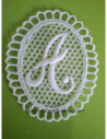 Aplique Letra Guipur 52x62 mm | Bordado Decorativo para Ropa y Manualidades