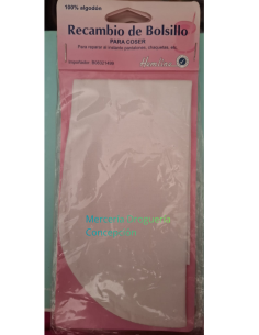 Recambio bolsillo para coser 100% algodón