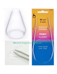 Aguja Circular Pony 80 cm para punto y tricot
