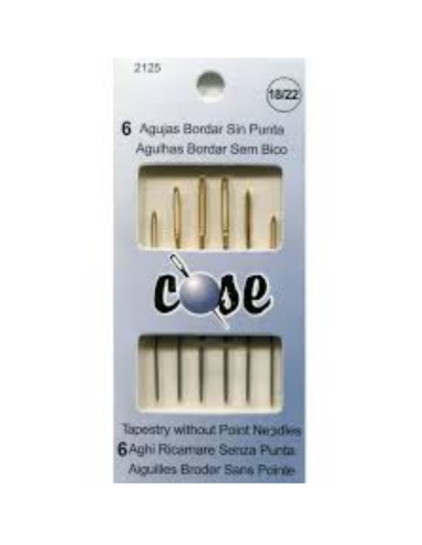 Agujas para Bordar sin Punta Pack 6 Uds | Bordado y Punto de Cruz