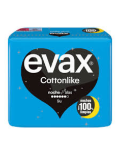 Compresas Evax Cotton Like con Alas Suaves y Absorbentes