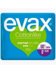 Compresas Evax Cotton Like con Alas Suaves y Absorbentes 2