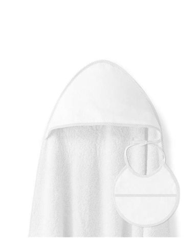 Capa de baño y babero para bordar punto de cruz bebé