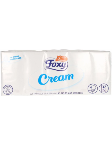 Pañuelitos Foxy Cream de 10 – Suavidad y comodidad al instante