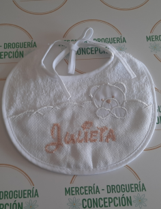Babero Personalizado Letras Punto de Cruz | Regalo Bebé 2