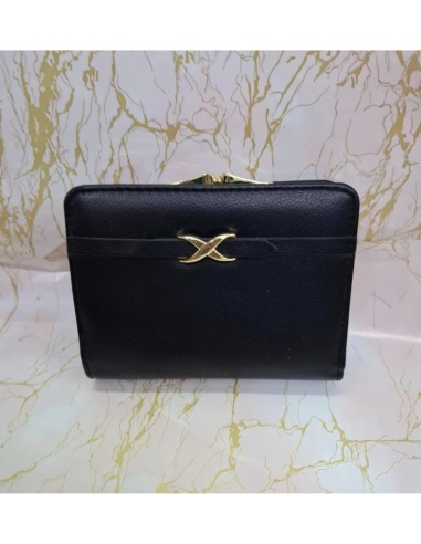Cartera de Bolso Negra Mediana Señora X Elegante