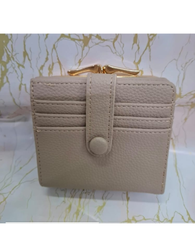 Cartera Señora Pequeña Beige con Portamonedas