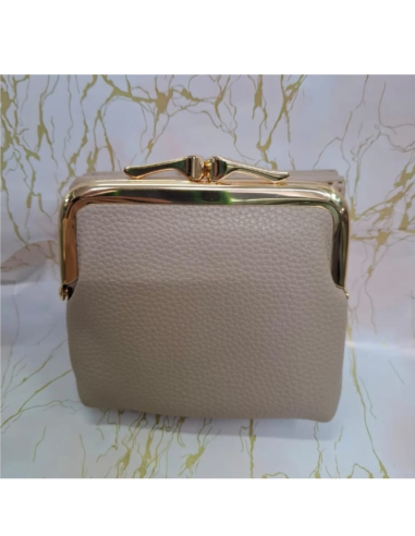 Cartera Señora Pequeña Beige con Portamonedas