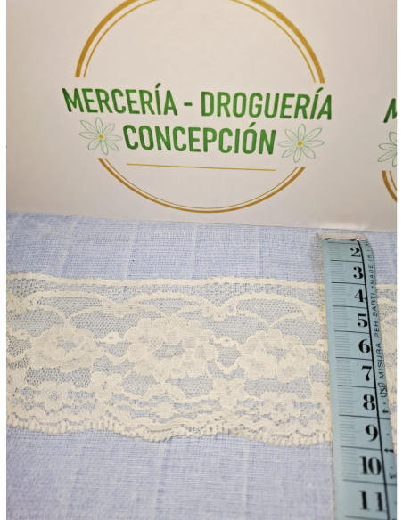 Encaje Nylon Marfil 7 cm