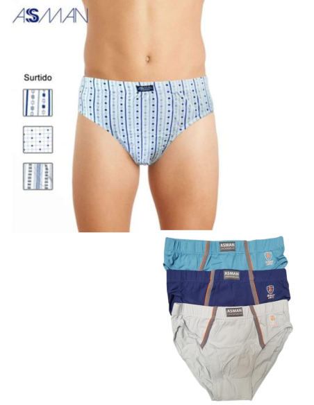 Slip Caballero Assman Pack 3 Estampados