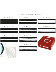 Cordón Algodón Blanco Vivocord por Metros 2