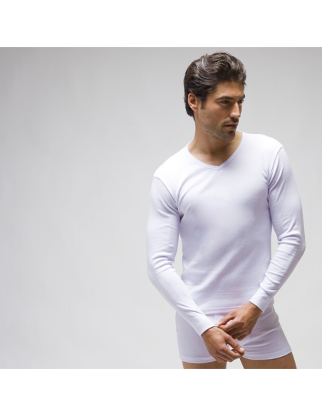 Camiseta Interior Rapife Manga Larga Cuello Pico
