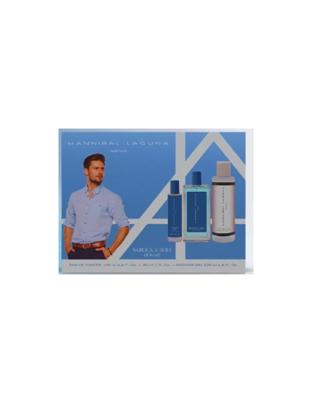Estuche Hannibal Laguna Barock and Roll | EDT 100 ml + 30 ml + Gel