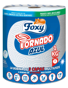 Foxy Tornado Rollo de Cocina – Papel absorbente y resistente