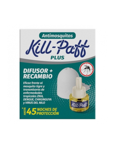 Kill-Paff Plus Difusor + Recambio – Antimosquitos Eficaz para Interiores