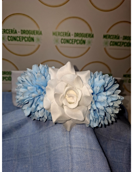 Diadema Flamenca Bebé Personalizada Hecha a Mano con Flores