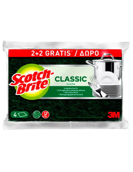 Estropajo Scotch-Brite 2+2 | Pack Ahorro sin Esponja