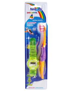 Cepillo de Dientes Infantil Foramen con Reloj