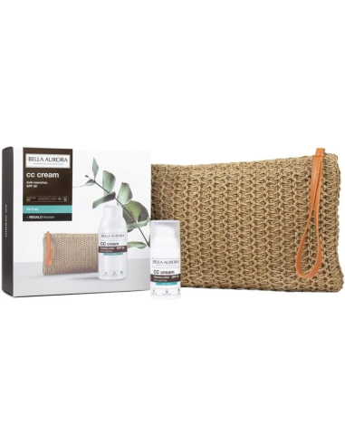 Bella Aurora CC Cream Tono Medio SPF 50+ Estuche con Neceser Regalo