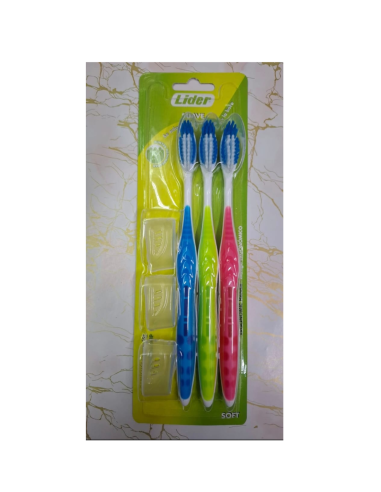 Cepillo de Dientes Líder Pack 3 Unidades