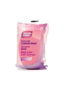 Esponja Bebé Mundo Floral Suave Celeste Rosa Baño Infantil 2