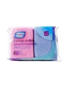 Esponja Rizo Mundo Floral 2x1 Baño Limpieza Corporal