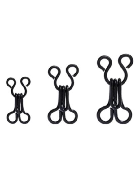 Corchetes Metálicos Negro o Níquel Cierre y Fijación