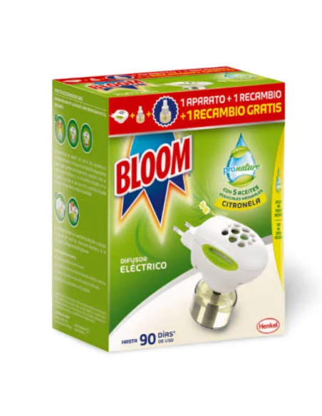 Bloom Citronela Antimosquitos Eléctrico Aparato + 2 Recambios