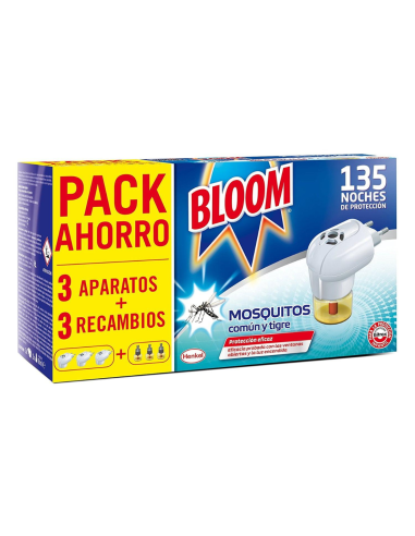 Bloom Antimosquitos 3 Aparatos + 3 Recambios 135 Noches Oferta