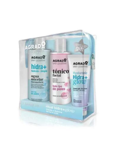 Agrado Hidra+Glow Estuche Neceser Agua Micelar Tónico Crema