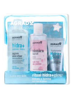 Agrado Hidra+Glow Estuche Neceser Agua Micelar Tónico Crema 2