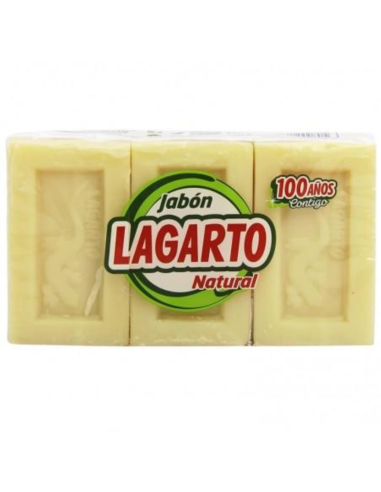 Jabón Lagarto Natural Pack 3 Pastillas Limpieza Ropa