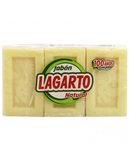 Jabón Lagarto Natural Pack 3 Pastillas Limpieza Ropa
