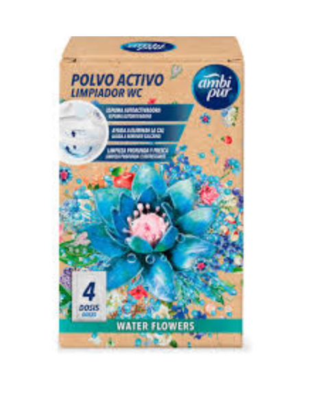Ambipur Polvo Activo WC 4 Sobres Limpiador Baño