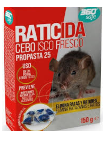 Isco 360 Safe Raticida 150 g Cebo Fresco Antiroedores