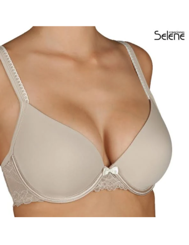 Selene Flavia Sujetador 95C Tierra Encaje Sujeción Cómoda