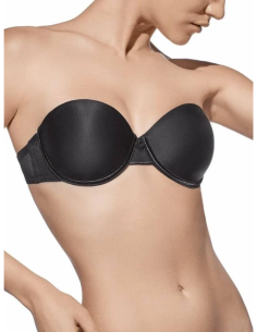 Selene Yolanda Sujetador 105B Negro Sin Tirantes Copa B
