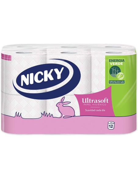 Papel Higiénico Niki Rosa Pack 12 Rollos Suave