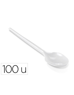 Cucharas Plástico Campisol 100 Unidades Reutilizables Reciclables