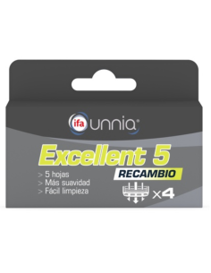 Ifa Unnia Recambios Maquinilla Excellent Pack 4 uds | Afeitado Preciso