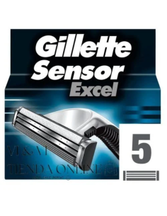 Gillette Sensor Recambios Pack 5 uds | Afeitado Suave y Preciso