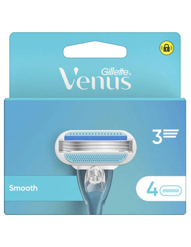Gillette Venus Smooth Recambios Pack 4 uds | Afeitado Femenino Suave