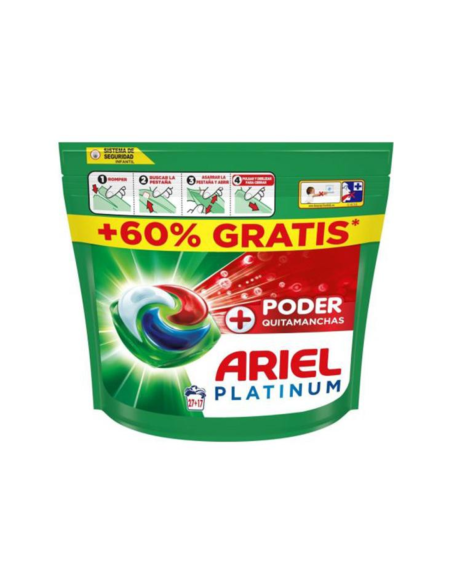 Ariel Cápsulas Platinum 27+17 Lavados | Limpieza Profunda